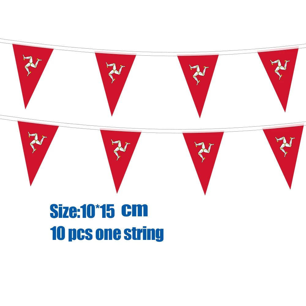 Directly Delivery 100% Polyester Isle of Man bunting String Flags