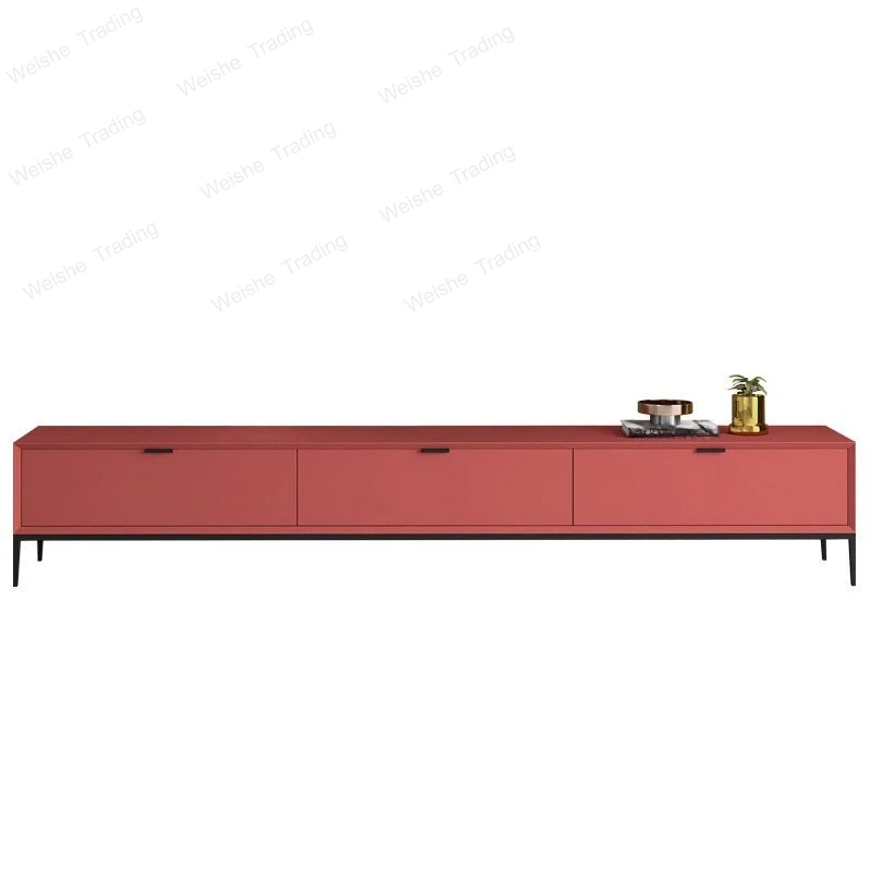 

Painted coffee table TV cabinet Italian minimalist Nordic modern minimalist living room solid wood light luxury video camera