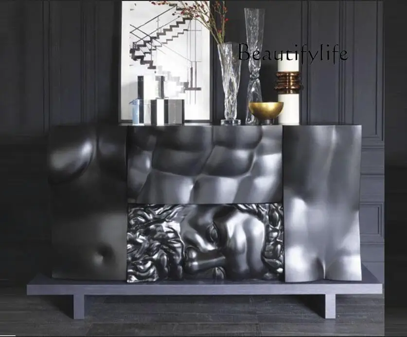 

Italian side cabinet, storage cabinet, Italian entrance cabinet, decorative French art side entrance