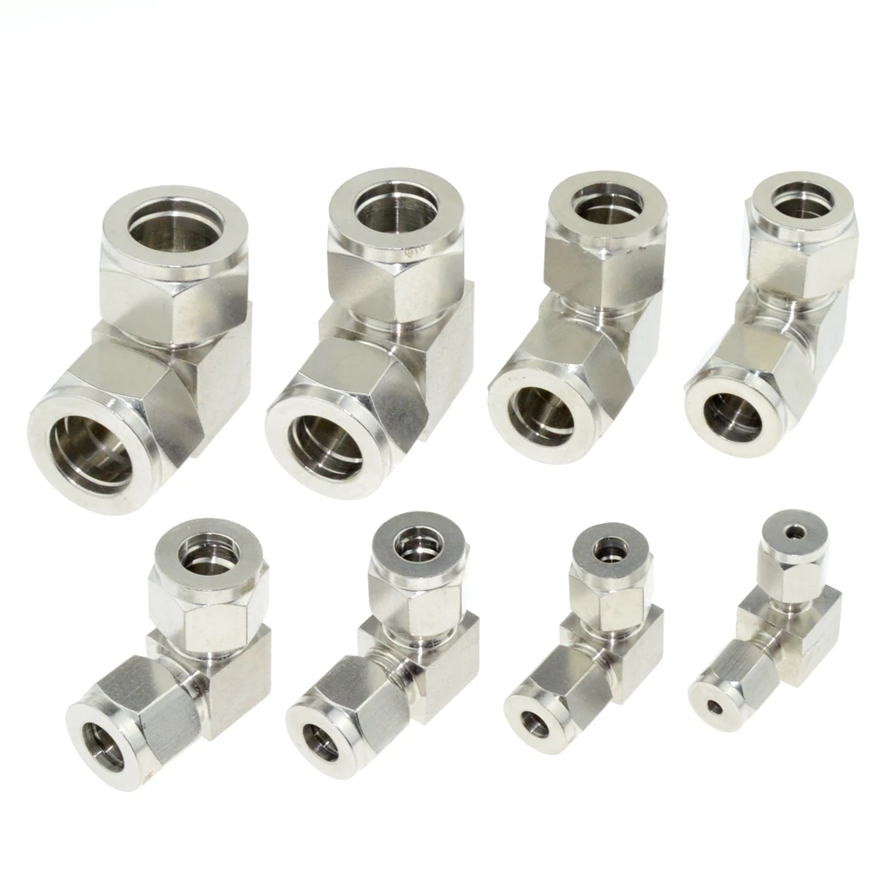 Kompresor Baja Tahan Karat 304 Konektor Ferrule Ganda 6Mm 8Mm 10Mm 12Mm 1/4 "1/2" Tabung Pipa Coupler Penyesuaian Kompresi Udara