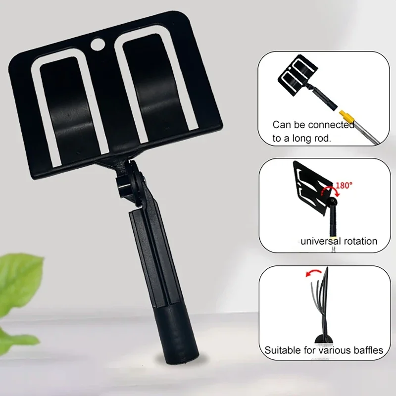 Baffle Holder With Extension Pole 180 Degree Rotation For Paint Color Separation Prevent Splashing Detachable Cleaning Tools
