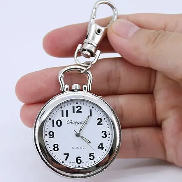 Chaoyada-بروش ساعة للممرضات والطبيب ، دبوس الجيب ، قلادة أنالوج ، الفولاذ المقاوم للصدأ الفضي