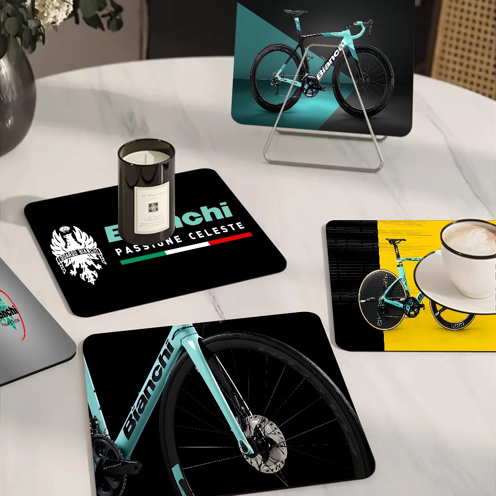 حصيرة تصريف ماصة بشعار B-Bianchi ، حصائر جافة كونترتوب ، ماكينة قهوة مطبوعة ، وسادة تجفيف ، طاولة مطبخ ، مفارش مائدة #1