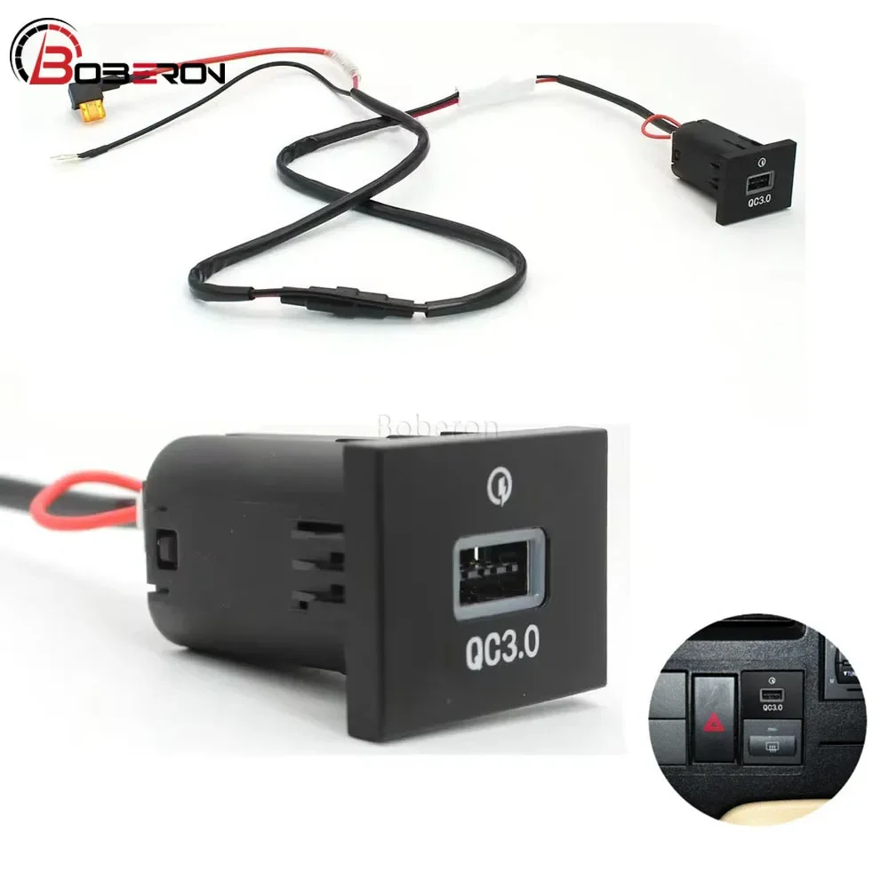 For Ford Focus 2 MK2 09-11 Accessories Car Quick Charge USB QC3.0 Interface Socket Fuse Box Power Adapter With Harness Cable