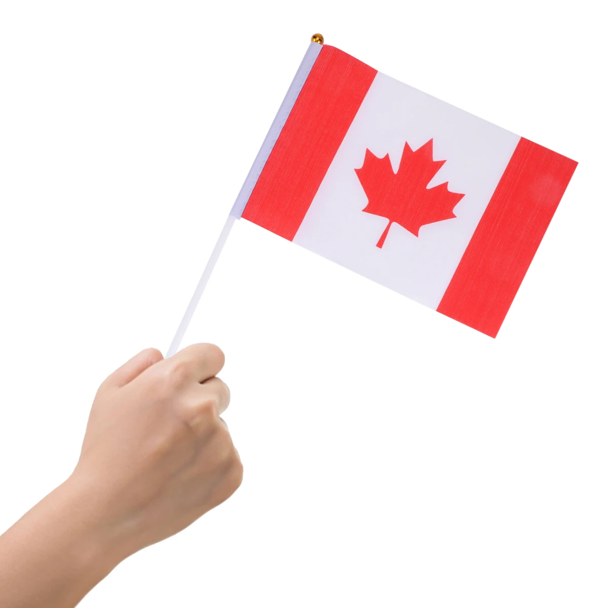 

20pcs Hand Held Canada Stick Flags Polyester Plastic Portable Lightweight For Party Festival Sports Clubs Cheer