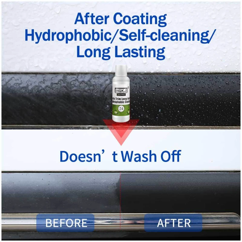 AUTO-24 20ml /50ml Plastic Trim Long-lasting Hydrophobic Coating Car Accessories Cleaning Protector For External Plastic Trim