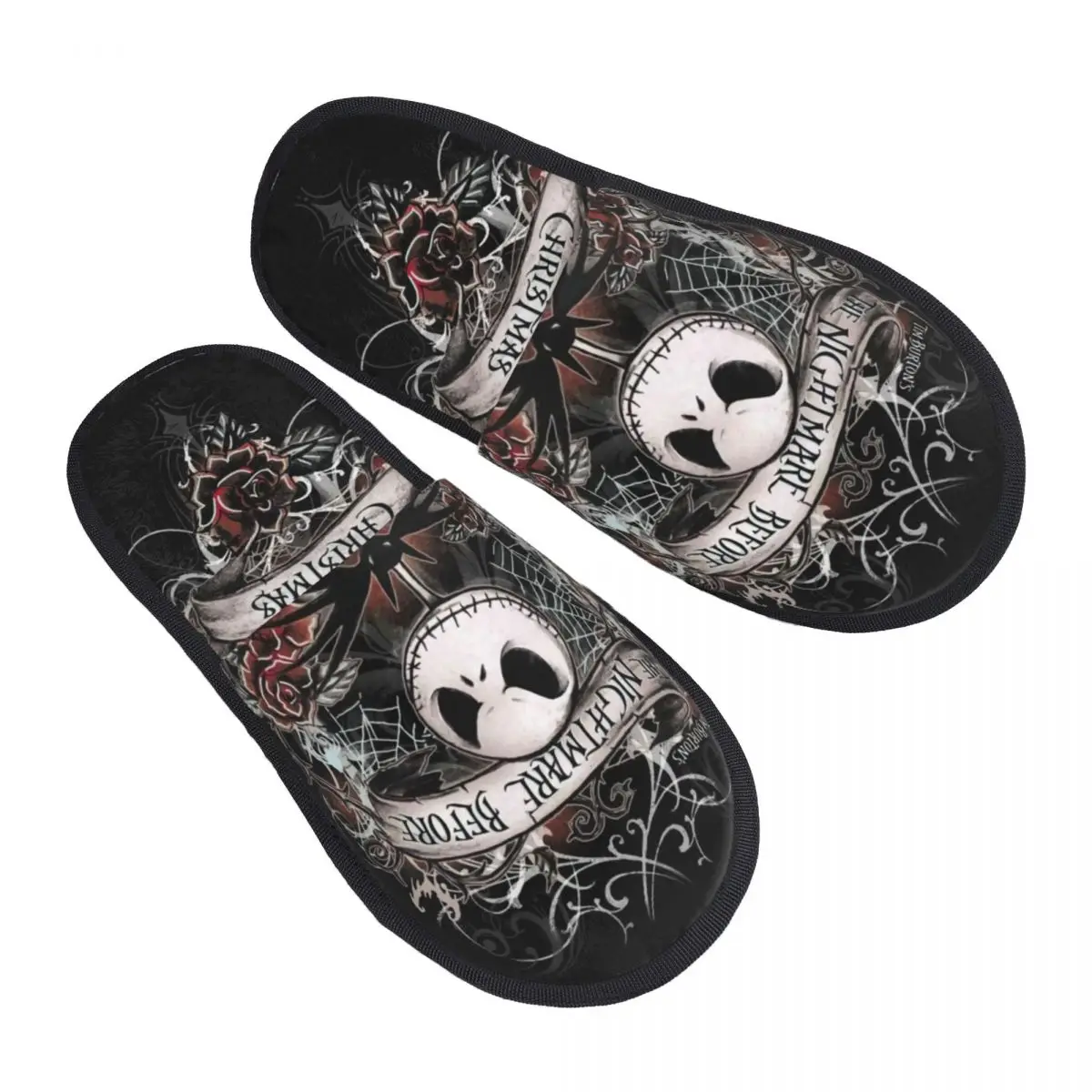 Pantofole da casa in morbida Memory Foam personalizzate Jack Skellington donna Pumpkin King comoda pantofola antiscivolo calda