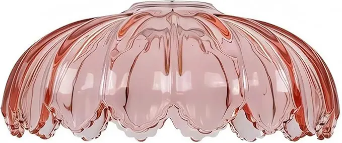 

Glass Lamp Shade Replacement,1-5/8" Fitter Opening Heavy Artistic Pressed Thick Glass Lamp Shade
