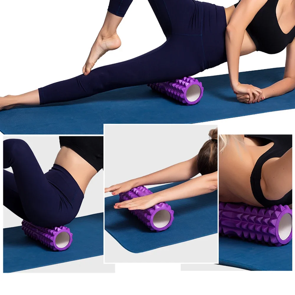 1Pc 26cm Yoga Column Gym Fitness Pilates Foam Roller Exercise Back Massage Roller Yoga Brick Home Fitness Equipment