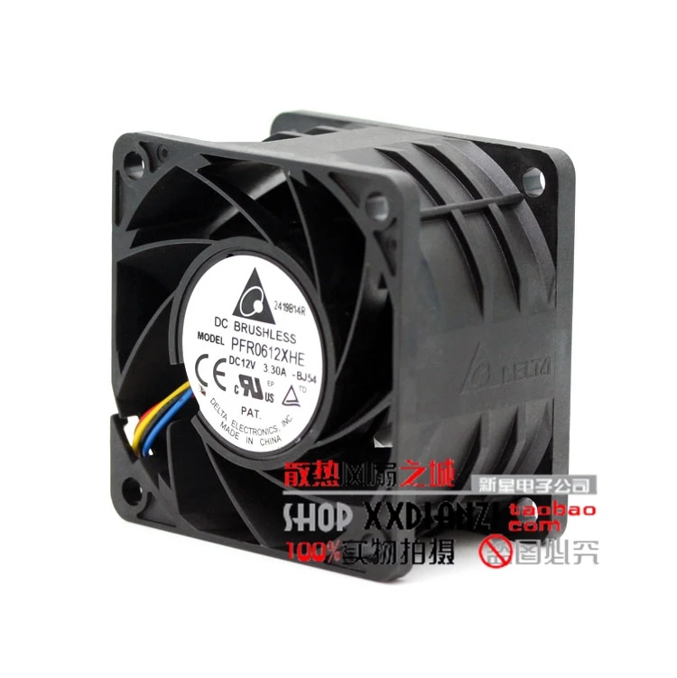 

Новый 6038 PFR0612XHE DC 12 В 3,30 А сверхсистокий мощный поток воздуха высокоскоростной осевой вентилятор