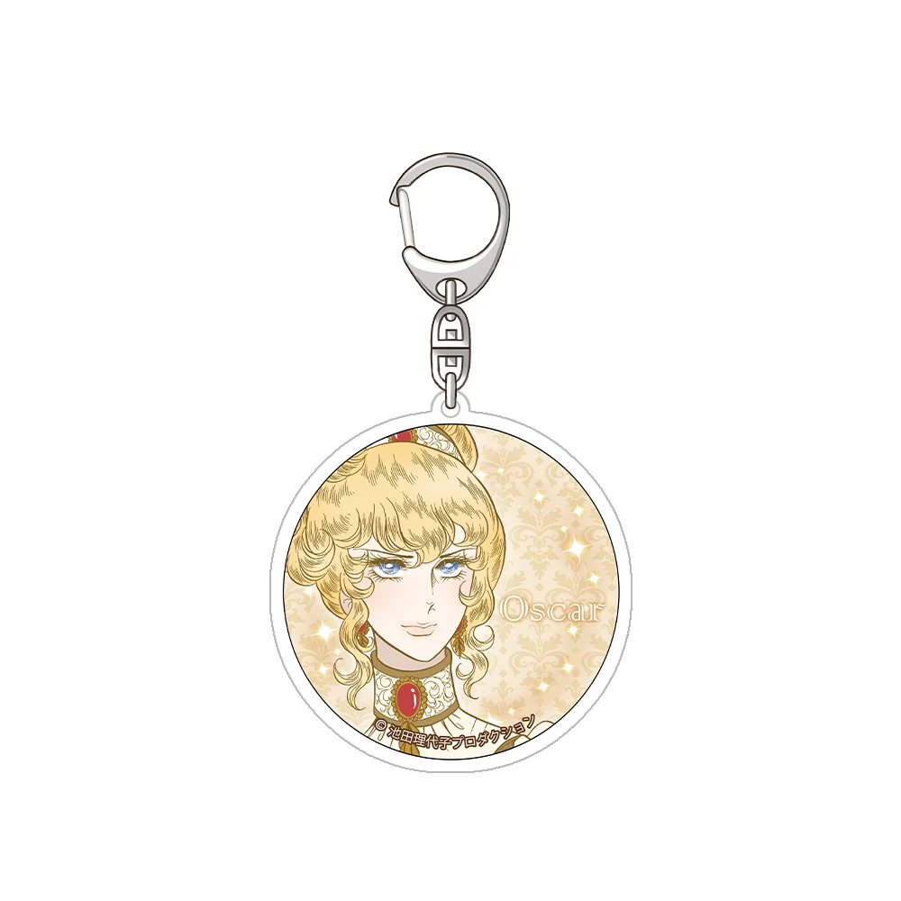 وردة فرساي أوسكار فرانزوا دي جارجيز أندريه غراندير الرسمية HD سلسلة مفاتيح مصنوعة من الأكريليك حقيبة قلادة أنيمي السلع المشجعين الهدايا #3