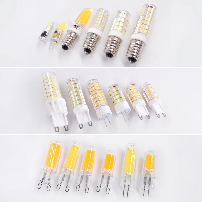 Kaguyahime 10PCS/LOT LED G9 E14 G4 Lamp Dimmable bulb 3w 5w 7w 9w DC 12V AC 220V Bulb G9 LED G4 COB Lamp Spotlight Chandelier