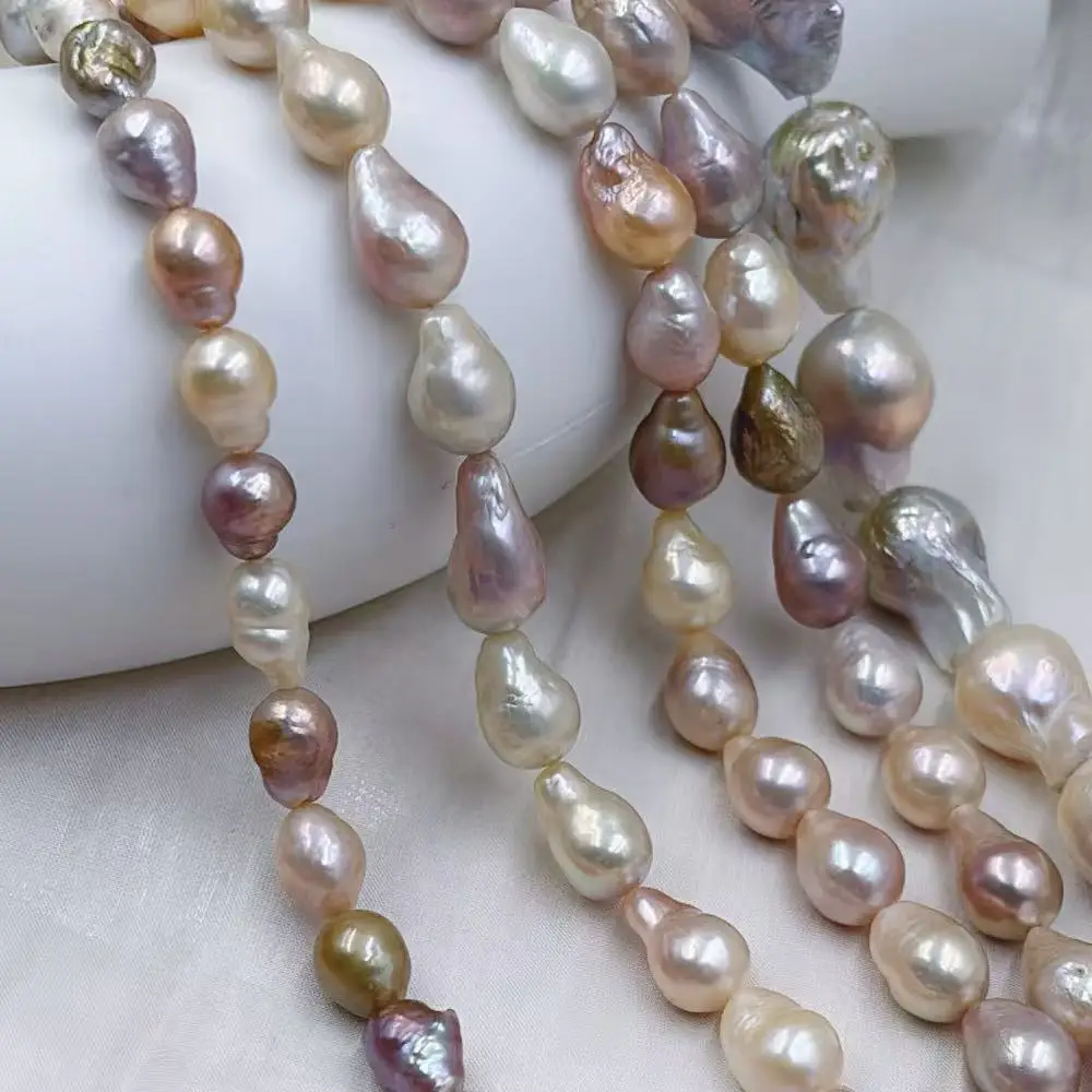 Chunky Punk Summer Evening Party DIY Jewelry Accessories Natural Freshwater Purple Pink Pearl Drop Edison Baroque Reborn Beads