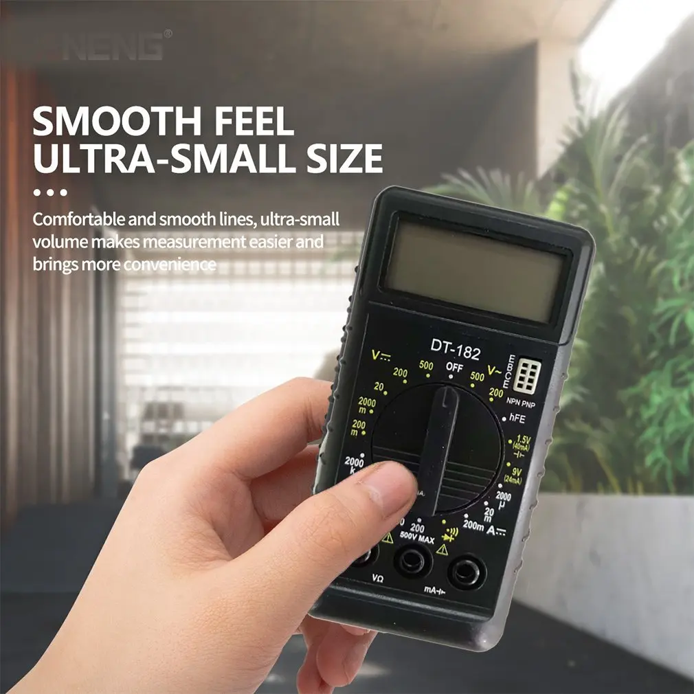 DT-182 Digitale Mini Multimeter Dc/Ac Spanning Stroommeter Handheld Pocket Voltmeter Ampèremeter Diode Triode Tester Multitester