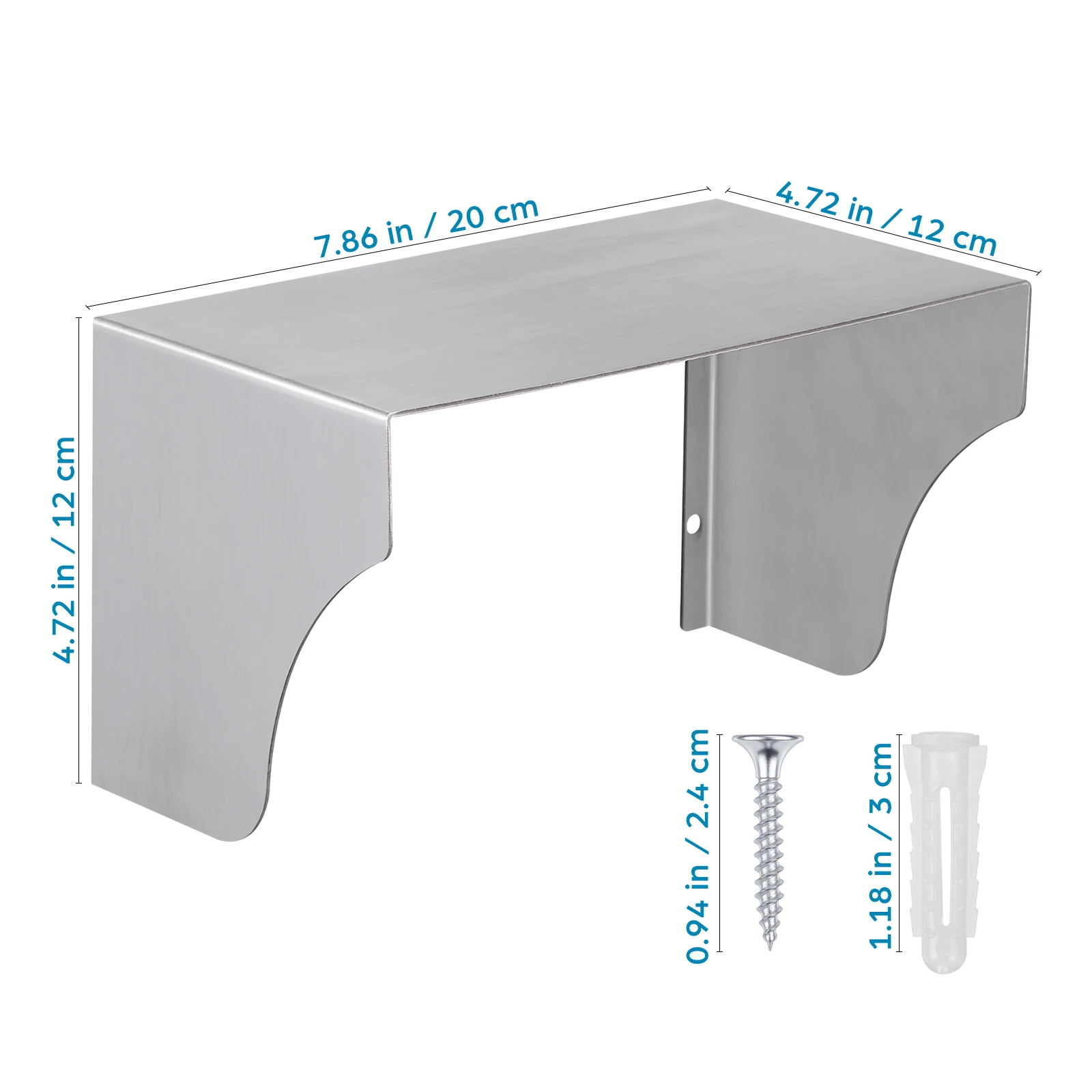 1pcs Waterproof Protective Cover 200mm Stainless Steel Splashproof Socket Covers Doorbell Rainproof Cover Outdoor Metal