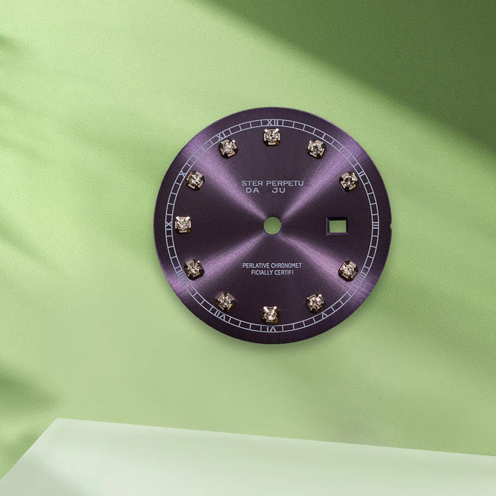 24.5 مللي متر S شعار الماس الهاتفي NH05 الطلب القهوة الملونة الهاتفي لا الأيدي صالح NH05 حركة لا مضيئة ساعة تعديل الملحقات