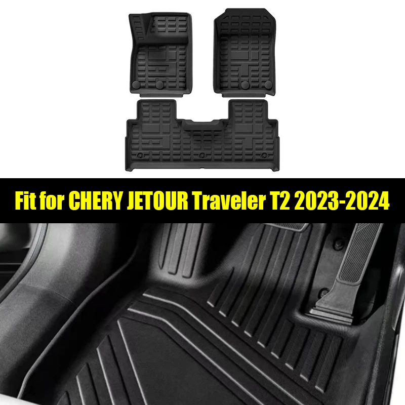 Waterproof Foot Pad Suitable for CHERY JETOUR TPE Double Floor Mat Interior Modification Eco-friendly Waterproof Carpet Foot Pad