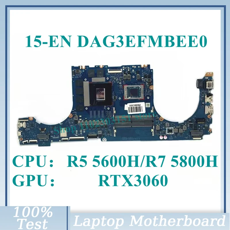 

M39503-601 M96319-601 With R5 5600H/R7 5800H CPU DAG3EFMBEE0 For HP 15-EN Laptop Motherboard GN20-E3-A1 RTX3060 100% Tested Good