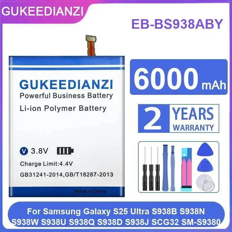 

Аккумулятор для мобильного телефона EB-BS938ABY 6000 мАч для Samsung Galaxy S25 Ultra S938B S938N S938W S938U S938Q S938D S938J SCG32 SM-S9380