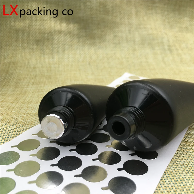 100pcs 5ML10ML 30ML 50ML 60ML 100ML Black Plastic Tube Bottles 2 3.5 OZ Refillable Empty Cosmetic Containers Pack Materia