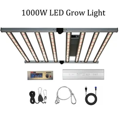 1000W Hps 재배 조명 교체, 고전력 1000W, 조도 조절 접이식 풀 스펙트럼 믹스, UV IR 수경재배, 실내 정원 원예