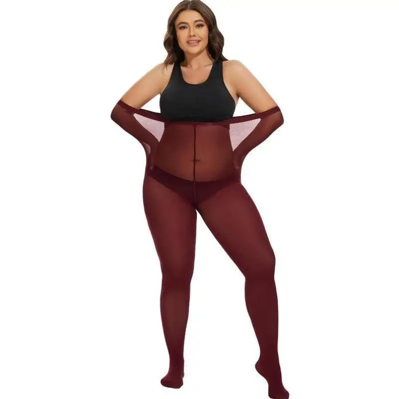 

plus Size Women's Tight Pants 80D Soft High Waist Straight Leg Korean Sle Casual Pants ex Neutral Fit Winter Collection