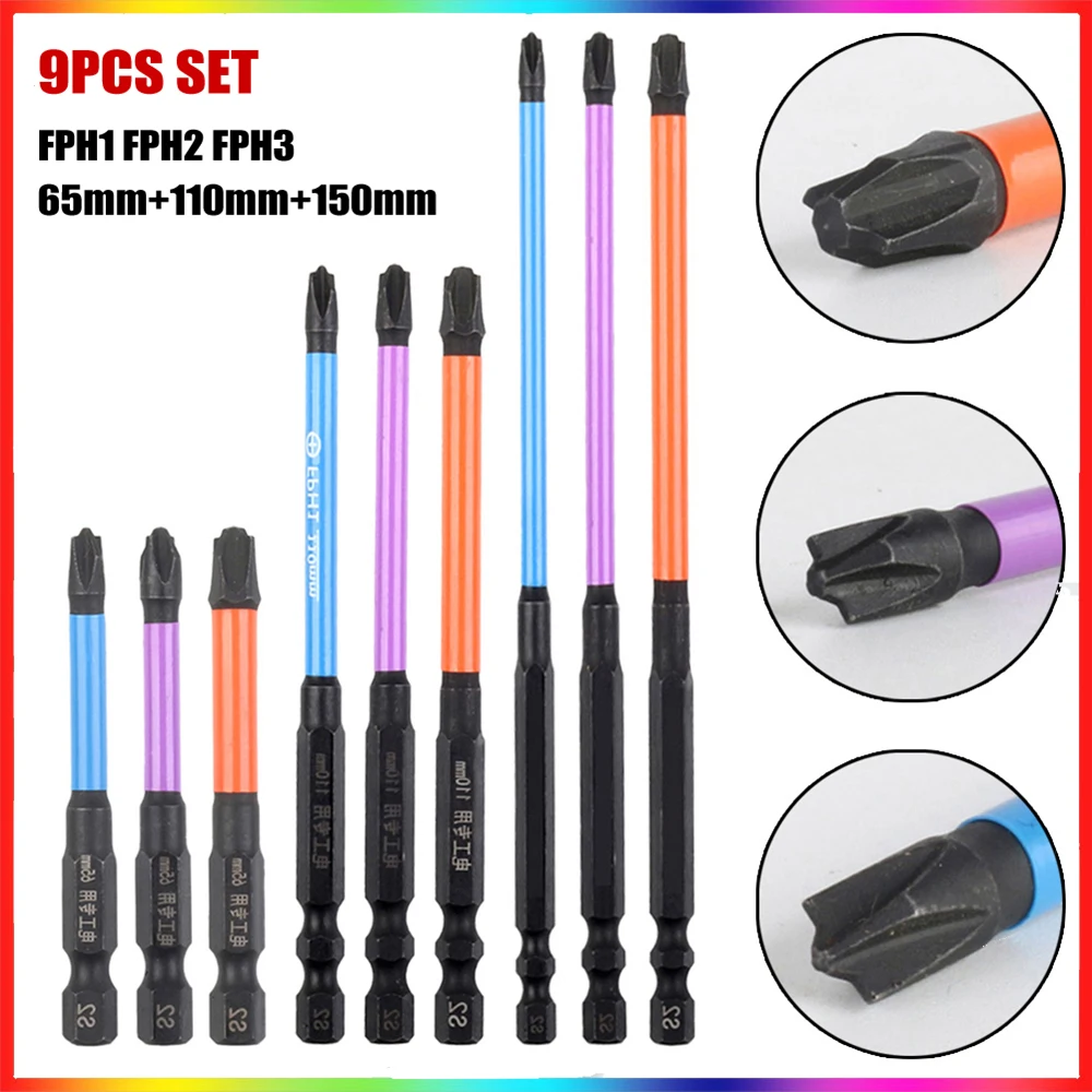 FPH1 FPH2 FPH3 Special Magnetism Cross Screwdriver Bit For Socket Switch Electrician Screwdriver Bits Set Drill Bit 65/110/150mm