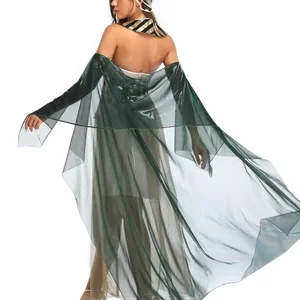 Ägyptische Pharao -Königin Griechische Göttin Halloween Kostüm, Bühnenbildungskostüm, Cos Performance Kostüm 11 Hauptverkäufe Bate Griega - №5