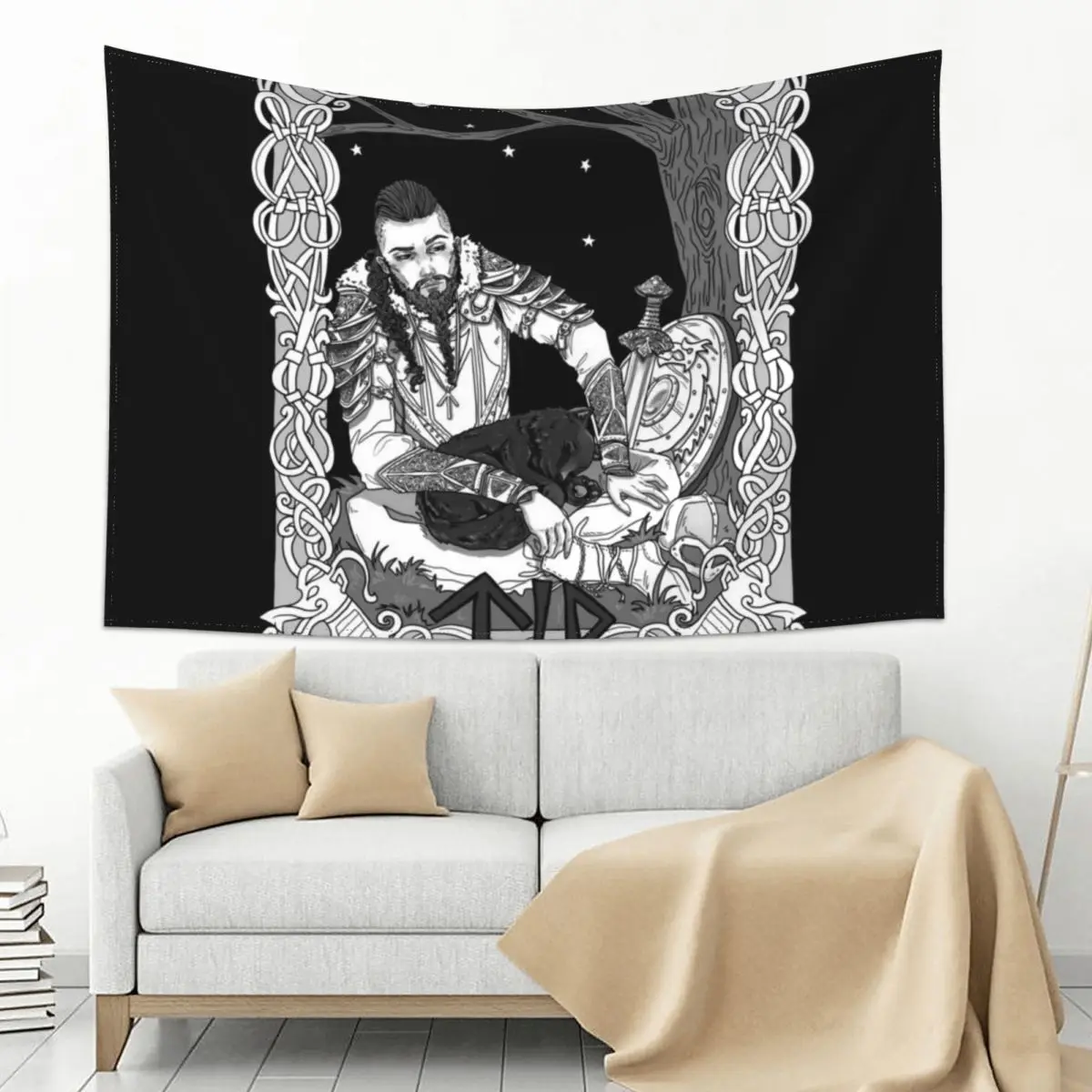 

Tyr, God of Justice, Guidance, and Right Action Tapestry