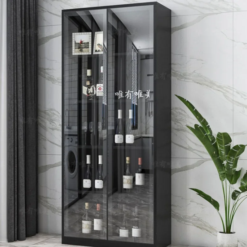 

Glass Display Wine Cabinets Wall Kitchen Corner Wooden Living Room Storage Bar Estante Vinos Wine Cabinets Furniture QF50JG