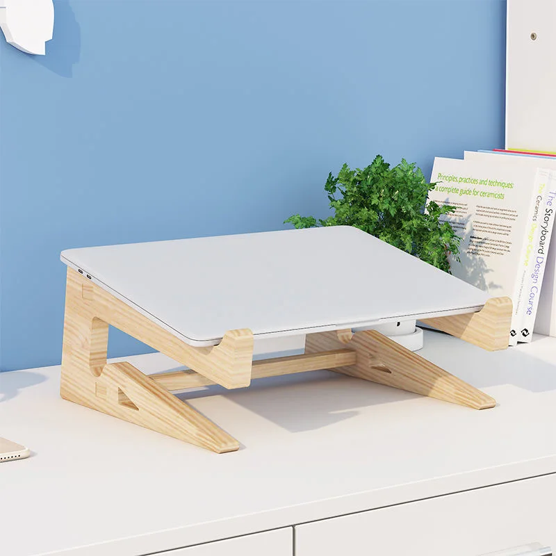 حامل الكمبيوتر المحمول لماك بوك برو دفتر حامل الخشب اللوحي حامل قوس الخيزران العمودي حامل الكمبيوتر المحمول لمدة 11-17 بوصة الكمبيوتر المحمول