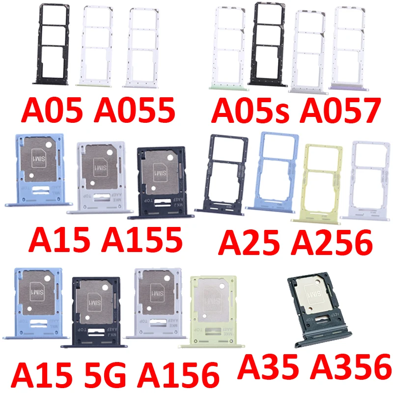 10Pcs For Samsung Galaxy A10s A20s A30s A21s A12 A32 A52 A72 A13 A33 A53 A14 A34 A54 Phone New SIM Chip Tray Card Holder Pocket