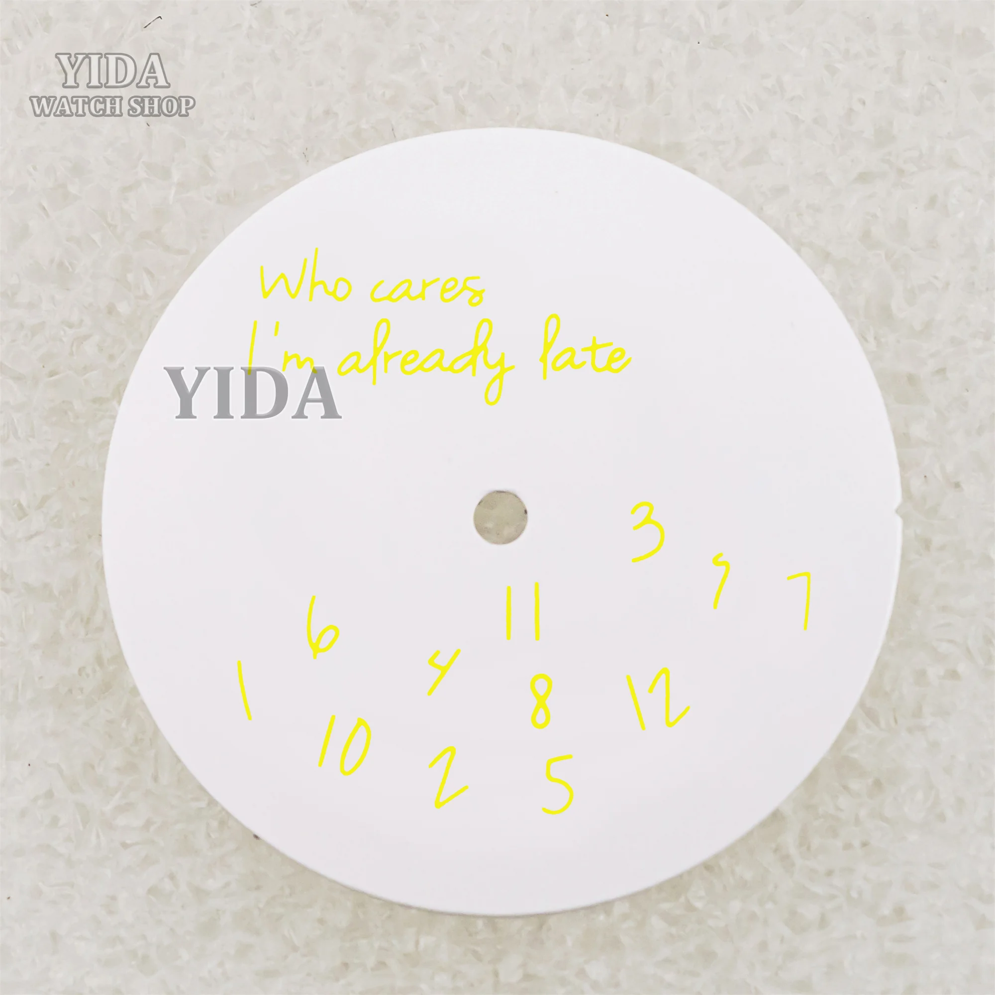 28,5 мм черный, белый цвет циферблата, аксессуары для циферблата «сделай сам», для DATEJUST, подходит для механизма NH35/4R36, Who Cares Lt's Already Late Parts