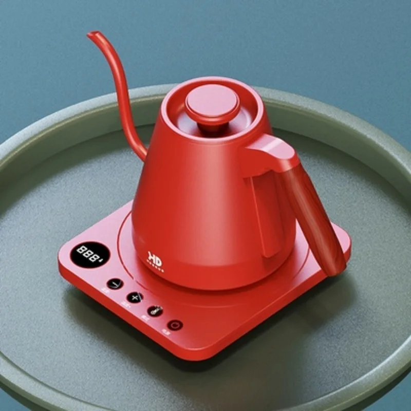 Casa chaleira elétrica 800ml jarro pescoço de ganso mão preparar cafeteira thermo pote temperatura-controle aquecimento garrafa de água bule inteligente