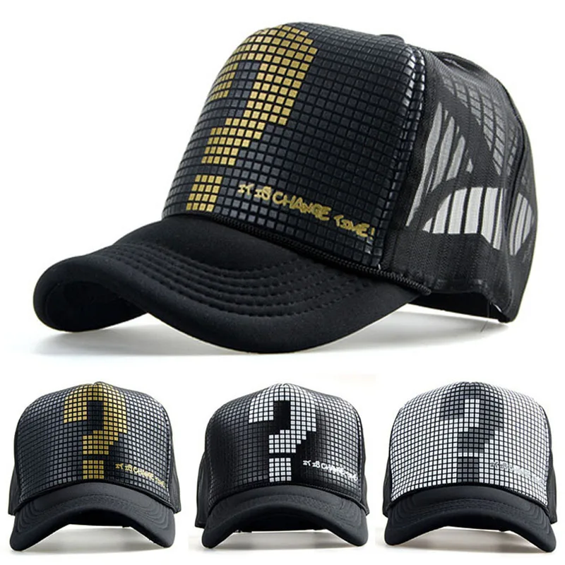 

77HC Men Women Baseball Golf Mesh Cap Trucker Adjustable for Snapback Hat