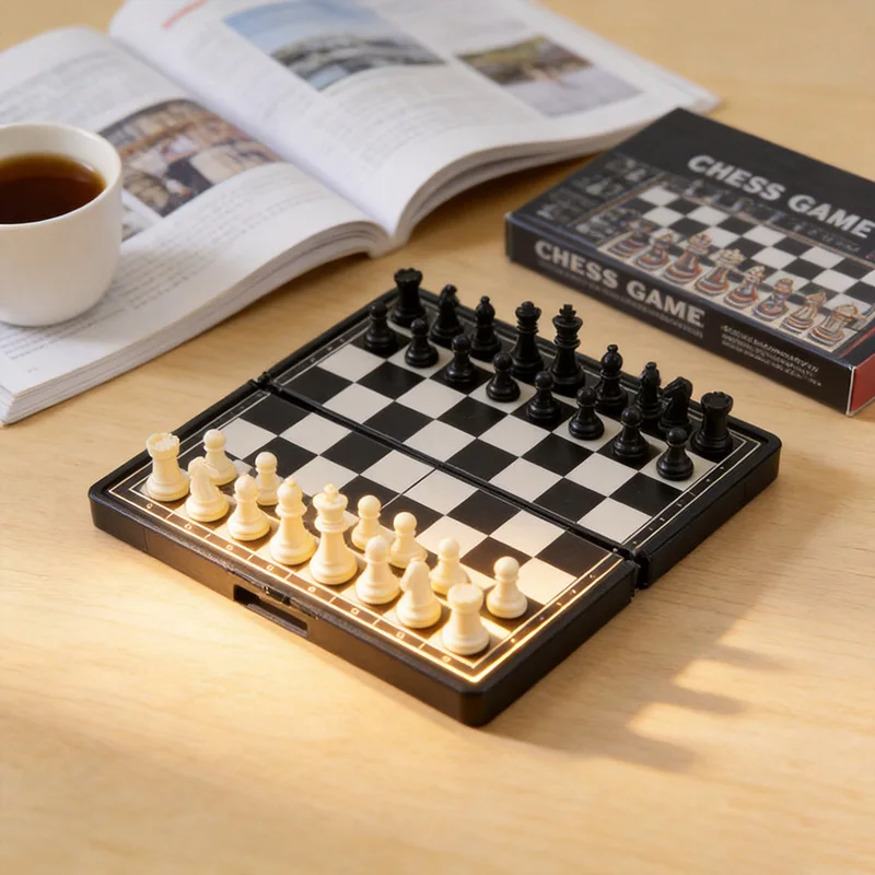 

Portable Mini Magnetic Chess Set Folding Chessboard Board Game Plastic Kid Toy Outdoor QLYX03