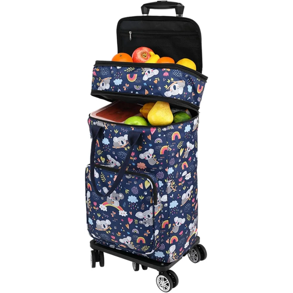 

Foldable shopping cart，grocery cart on wheels foldable，Detachable Shopping Cart, Universal Wheel Shopping Cart
