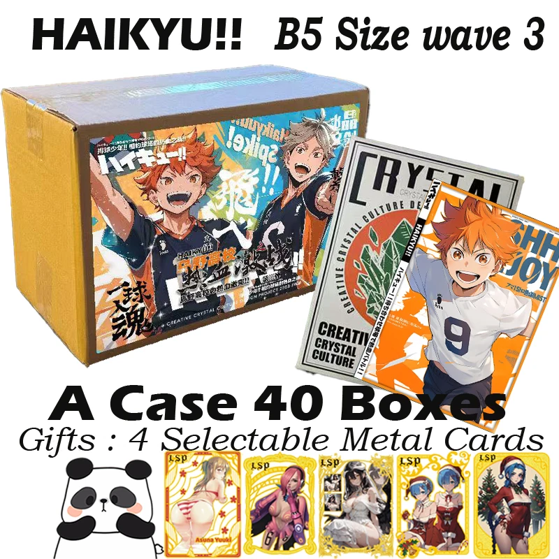 New HAIKYU!! B5 Size Card Wave 3 Japanese Anime Doujin Art Board Hobby Collectible Card CCG Game Card Kids Toy Gifts