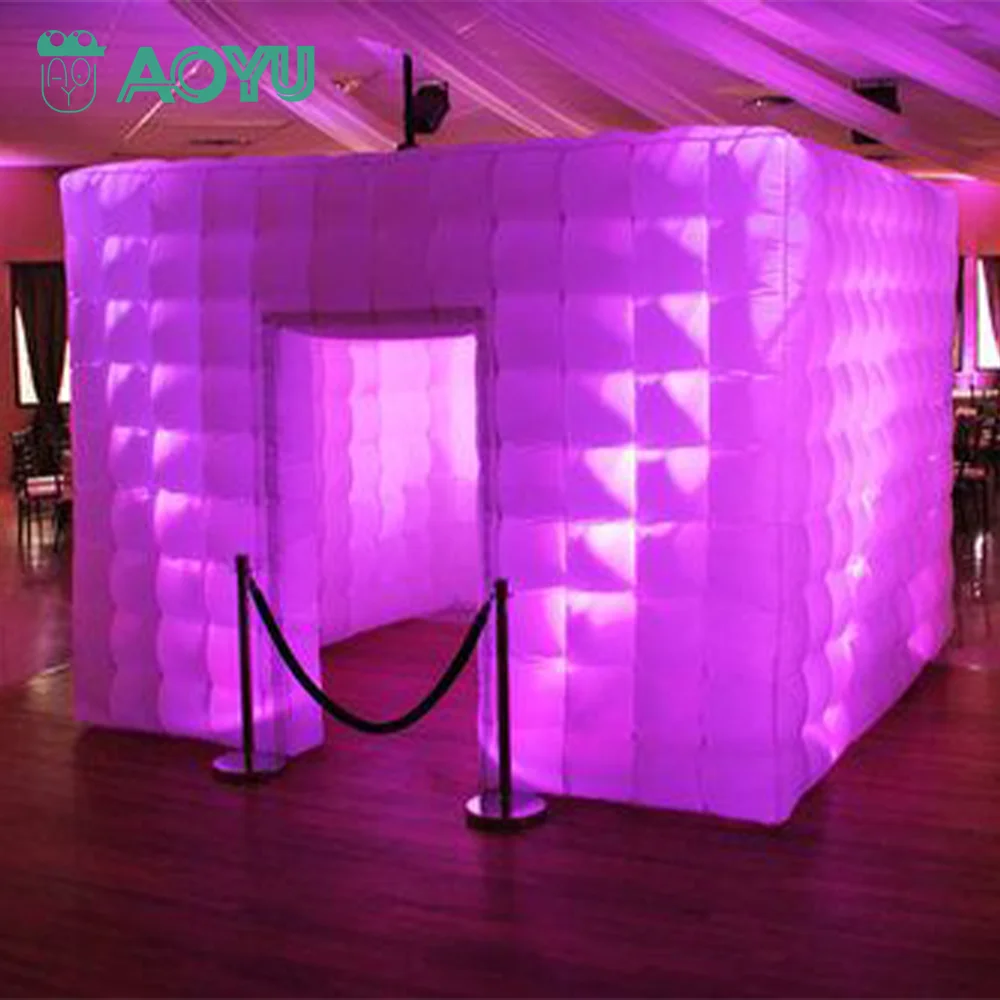 

Neon Inflatable Led 360 Photo Booth Cube Tent Enclosure Backdrop Backdrop Stand Wall White Colorful