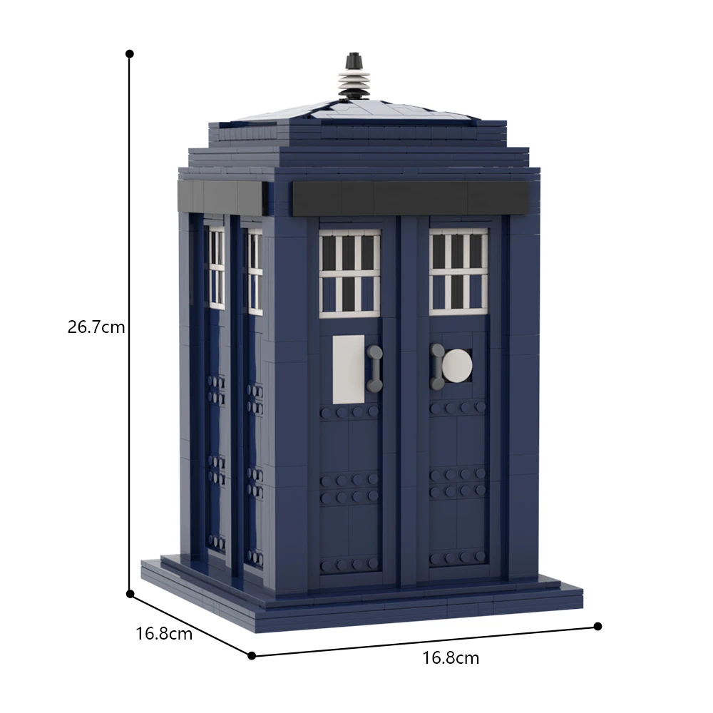 Telephone Booth Tardis Model Time and Relative Dimension in SpaceTardis from Doctor Who 1194 Pcs Building Bricks Toys for Kids