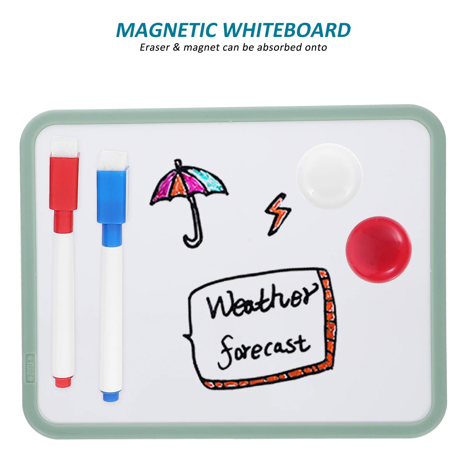 Magnetic Whiteboard Hanging Dry Erase Small 2130X1700X060CM Boards Message Green