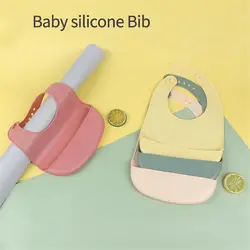 Babero ajustable con imagen de Animal para bebé, Baberos de goteo de Saliva impermeables, toalla de Saliva de silicona comestible suave, bufanda de babero para bebé