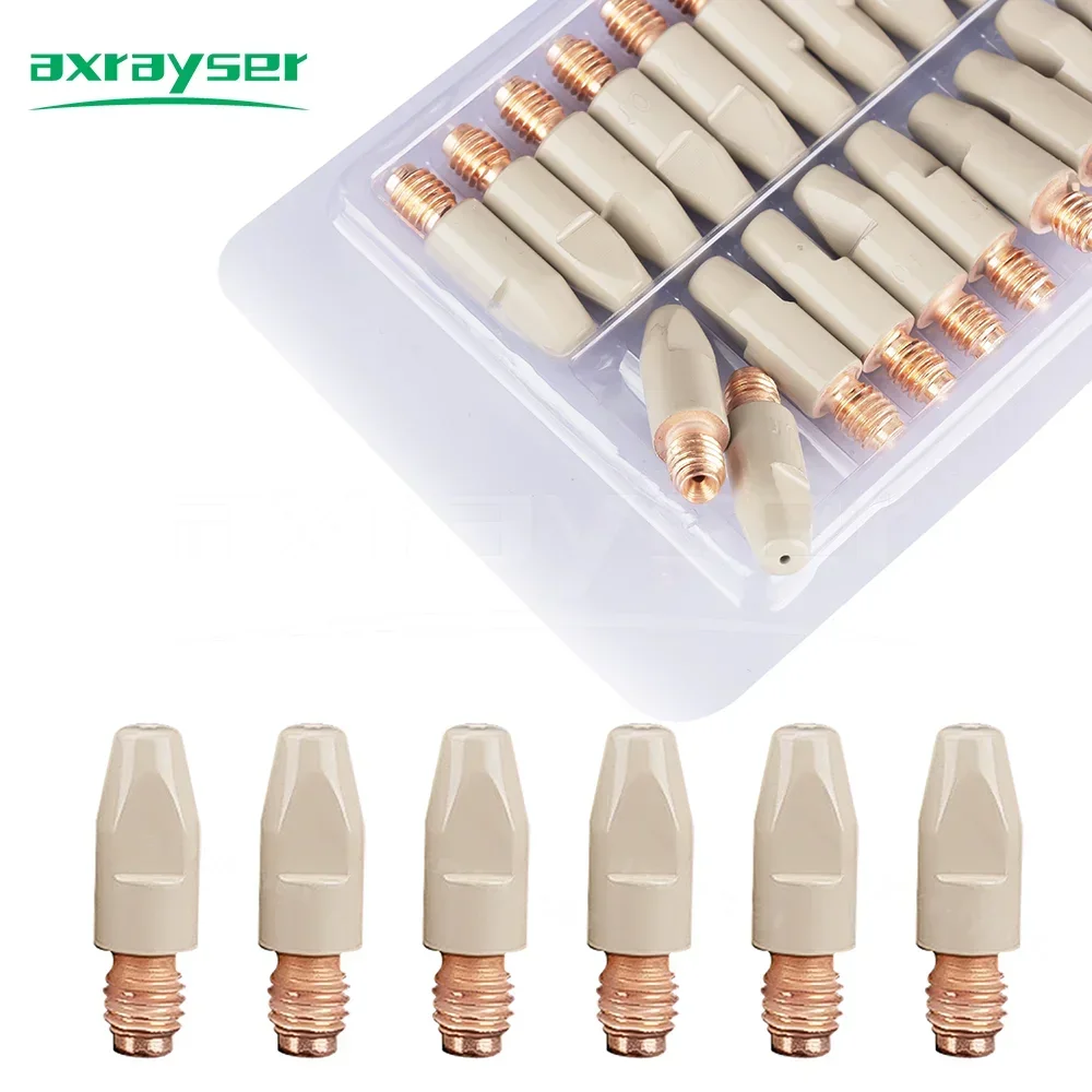 MIG 36KD Welding Contact Tips Coating Tips 30mm M8 Gas Nozzle Tip 0.8/1.0/1.2mm for MIG MAG GMAWelding Torche Welding Tool Parts