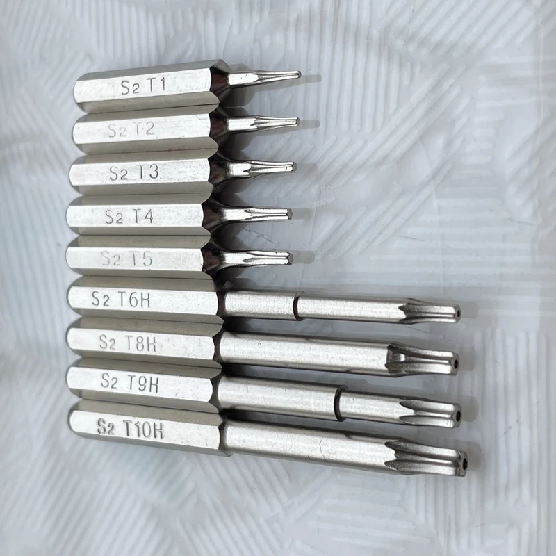Torx T1 T2 T3 T4 T5 T6H T8H T9H T10H Zestaw końcówek wkrętakowych 28 mm i 45 mm Narzędzia naprawcze Kwiaty śliwy Głowica naprawcza