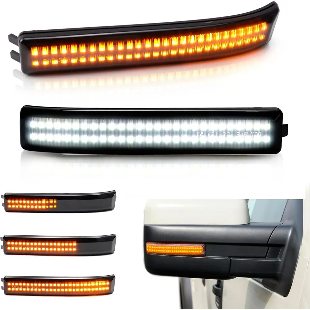 

Последовательные светодиодные указатели поворота в боковых зеркалах или для Ford F-150 и Raptor SVT 2009-2014, с затемненными линзами, светодиодные маркерные фонари-рефлекторы