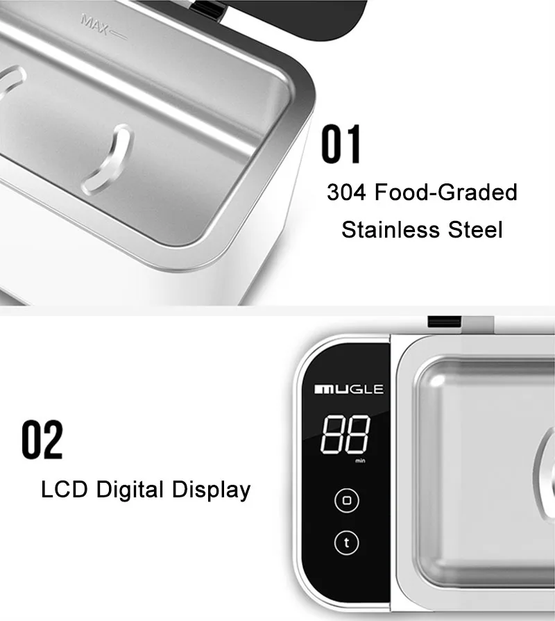Ultrasonic Cleaner For Jewelry Glasses Circuit Board Watches Denture Teeth Razor Cleaning Washing Ring Jewelry Cleaner G664