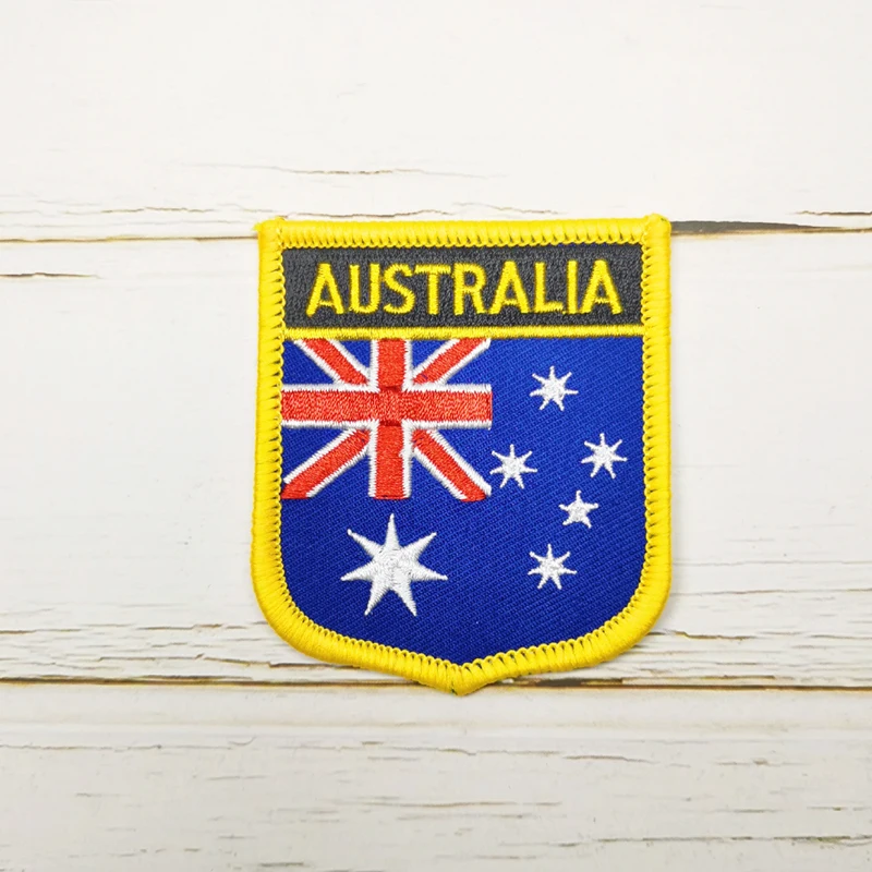 National Flag Shield Embroidery Patch Badge All Over the World 6*7cm  AUSTRALIA BELGIUM CANADA BRAZIL AUSTRIA CAMBODIA BELARUS