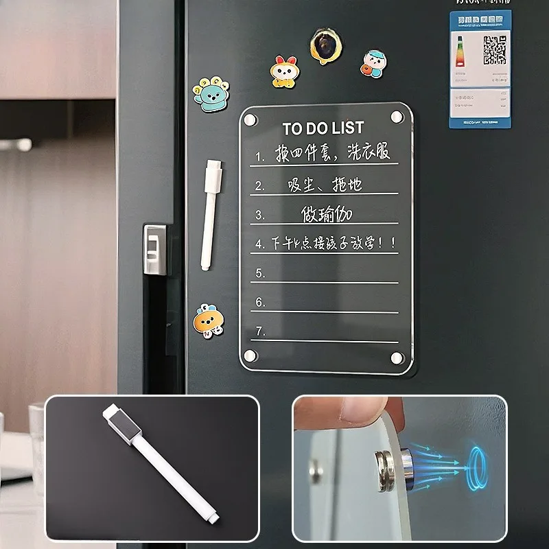 Magnetic Fridge Calendar Message Board Writable Erasable Schedule Writing Note Board Household Display Sticker Fridge Sticker