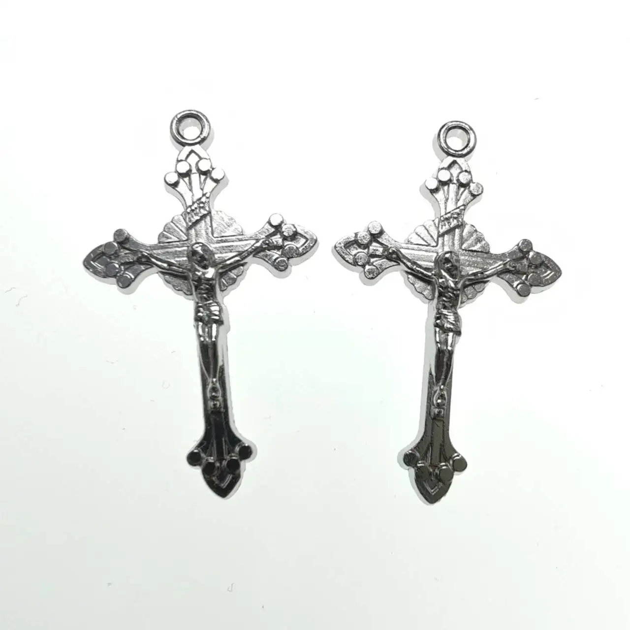 100pcs/pack cheap mini one hole alloy rosary cross,italy cross,religious denary pendant, mini crucifix