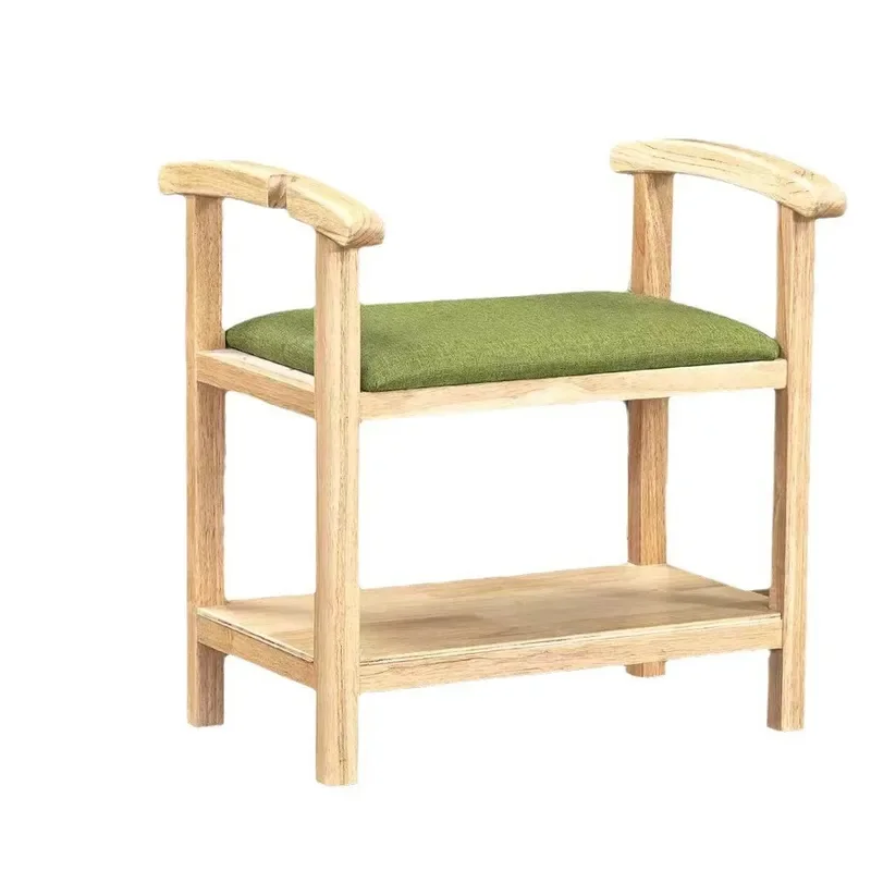 Solid Wood Shoe Changing Stool for Seniors Nursing Home Elderly Care Assist Chair Get Up Aid Seat